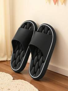 Zapatillas de estar por casa transpirables y sin cordones, zapatillas de ducha antideslizantes para interiores para hombres y mujeres, de secado rápido y resistentes a los olores, aptas para uso hotelero - Negro - Ver 4