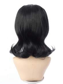 One Black Or Cool Brown Retro Wavy Bob Wig With Bangs, Made Of 12 Inches Of Heat-Resistant Synthetic Fiber, Featuring A 60s/70s Retro Beehive Style. An Elegant And Fashionable Wig Suitable For Everyday Wear Or Parties. - Multicolor - View 4