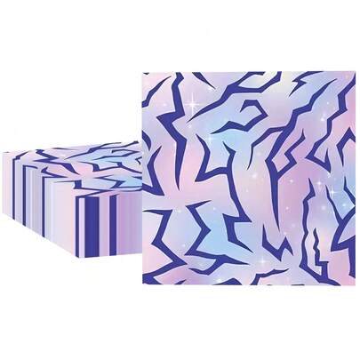 20pcs/40pcs/100pcs Purple Music Girl Paper Napkins K-Pop Music Girl Paper Napkins Dessert Beverage Tissue For Decoupage Luncheon Tissue For Theme Party Wedding Birthday Party Bachelorette Party Table Decor