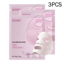 Xioimy 1 件/3 件/5 件/10 件胶原蛋白凝胶面膜，富含胶原蛋白，保湿效果极佳，适合所有肤质，保湿紧致，胶原蛋白面膜 - 淺粉色 - 查看 14