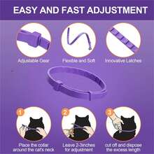 3/4 Pack Calming Cat Collar, Effectively Relieves Anxiety And Stress, Releases Pheromones To Keep Cats Calm And Relaxed, Comfortable, Adjustable Size Suitable For Small, Medium, Large Cats And Kittens - Redwood - View 10