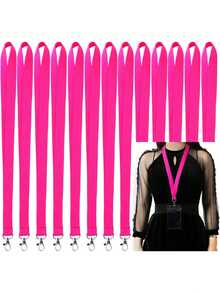 Customizable Lanyard With Badge 100pcs 50pcs 10pcs 1pc Available In Multiple Colors ID Badge Lanyard Neck Strap Keychain With Detachable Clasp Multi-Functional Adjustable Reflective Personalized Gift For Office Travel - Multicolor - View 9