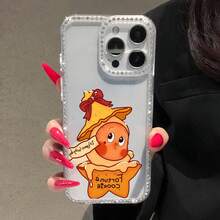 Funda para teléfono con diseño de Galleta de la Suerte, compatible con teléfonos ,  17,  16 Pro Max,  15 Pro Max,  13 y  12. Fabricada en TPU, ofrece protección contra golpes y caídas. Un regalo perfecto para familiares y amigos, para celebrar momentos de suerte o para darle un toque divertido a tu día a día. - transparente - Ver 2