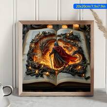 Bộ tranh đính kim cương 5D tự làm hình Rồng Sát Thủ, tranh canvas tròn không khung, thích hợp cho người mới bắt đầu, trang trí phòng ngủ, nhà bếp - Món quà Giáng Sinh hoàn hảo - Nhiều màu - Xem 6