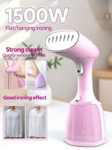 OBOVAY Máy hấp quần áo cầm tay 1500W, bàn ủi hơi nước di động, lực thẩm thấu mạnh, làm nóng nhanh 30 giây, loại bỏ nếp nhăn - 280ml - Xem 10