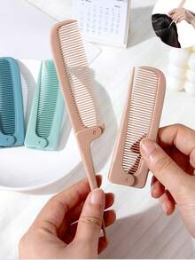 1pc Professional Folding Pointed-Tail Comb, Rat-Tail Comb, Easy To Carry, Wet And Dry Use, Mini And Compact Portable Hair Styling Tool For Home Use, Hair Care, Braiding Comb, Fine-Toothed Rat-Tail Comb, Highlighting Comb, Tail Comb, Highlighter Comb, Multi-Functional, Personalized Gift, Women's Gift, Travel Essential, Fun Gift - Multicolor - View 7