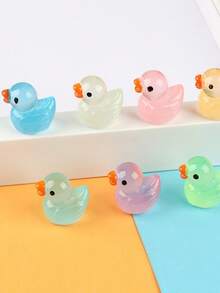 10/30/50 件 DIY 迷你小黄鸭，发光迷你树脂小黄鸭，迷你玩具，黑暗中发光的小动物，适合节日礼物、袜子礼物、派对礼物、恶作剧游戏、景观花园