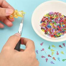 100/300/500支装多色不锈钢微型迷你眼针，用于珠宝制作DIY吊坠手工珠宝配件螺丝眼螺纹钩