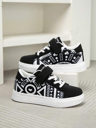 All-Season Children's Sports Shoes, Random Print Pattern, Non-Slip & Durable, Versatile Casual Sneakers, Boys & Girls Leisure Sports Shoes