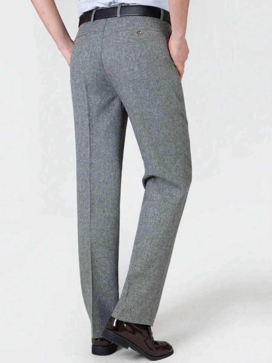 Men's Tailored Dress Pants - Màu xám đen - Xem 1