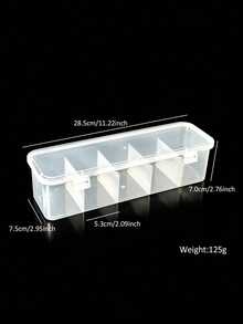 Nail Art Organizer Box, Multi-Compartment Storage Container, Dust-Proof Makeup & Beauty Tool Organizer - Clear - View 8