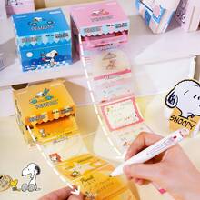 SNOOPY 1张粤木系列拉拔式便利贴纸，高颜值卡通动漫创意全粘贴纸，新年礼物，情人节礼物，复活节礼物 - 彩色 - 查看 2
