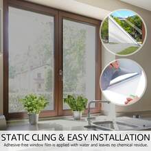1 Roll Privacy & Solar Control Window Film With One-Way Visibility, Anti-Glare & Heat Insulation. Features Static Cling For Easy Installation, Durable PVC Material, Suitable For Office, Home, Car, And Bathroom Windows. - Multicolor - View 8