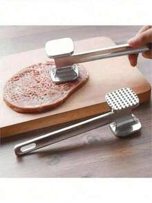 1/2pcs New Household Double-Sided Meat Hammer Aluminum Alloy Steak Hammer Meat Cutting Hammer Steak Hammer Chopping Hammer Household Household Meat Floss Hammer Suitable For Various Meats - Multicolor - View 8