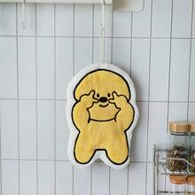 Cute Biye Small Animal Hand Towel, Suitable Bathroom And Kitchen, Hangable Absorbent Towel, Available In 4 Colors - Chú chó con màu trắng - Xem 2