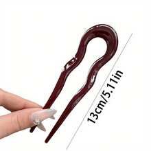 Elegant U-Shaped Hair Forks In Tortoiseshell Acetate - Acrylic Hairpins Women & Girls, Thanksgiving & Formal Events, Hair Accessories - 4 cái - Xem 6