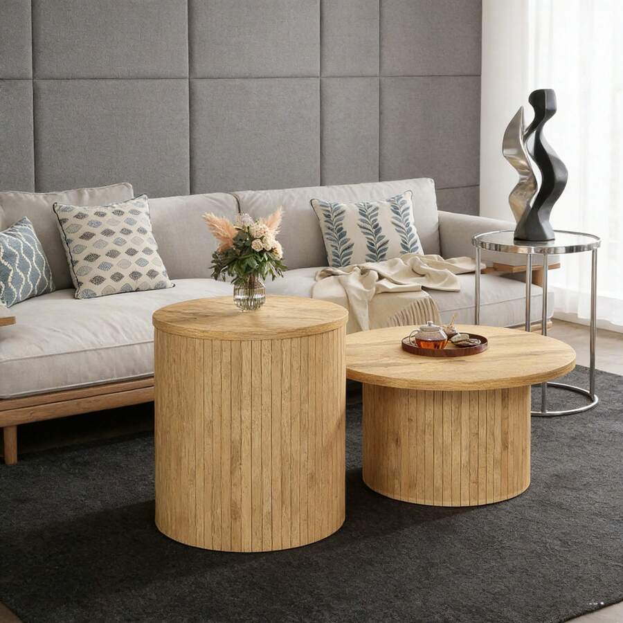 Soffbord - Natur + MDF-1 - Visa 1