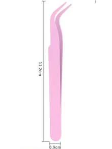 1件装黑粉假睫毛镊子睫毛工具夹睫毛修剪睫毛嫁接睫毛夹海豚金羽毛夹高精度开花镊子