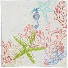 DII Seashore Collection Decoración para casa de Playa, Juego de servilletas, 20 x 20 Pulgadas, Cangrejo Azul, 6 Piezas(50.8 x 50.8 cm (Juego de 6) Lagoon) - Multicolor - Ver 2