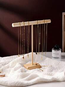 Un support d'affichage polyvalent en bois pour les bijoux et les accessoires, un support de montre pour hommes et femmes, idéal pour organiser les bandeaux, les élastiques à cheveux et les porte-clés - Construction en bois robuste, polyvalent, sans alimentation électrique requise - Multicolore - Voir 4