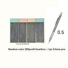 100/200支/盒 0.5/0.7毫米自动铅笔芯，2B铅笔芯。学生学习书写绘画文具，家居用品，返校礼物，返校季学校办公用品 - 多色 - 查看 17