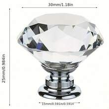 10pcs/2pcs/5pcs Round Design Crystal Glass Knob - Gold Finish Cabinet Hardware, Drawer, Cabinet, Wardrobe Door, Dressing Table Door Handle, Drawer Pull, Suitable For Bedroom Decoration, Home Decoration, Room Decoration, Applicable To Cabinet Doors, Cabinets, Drawers, Wardrobe Doors, Dressing Tables, Handles, Diamond Style Pull, - Multicolor - View 5