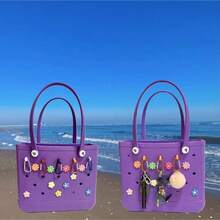 3Pack Key Holder Accessories Bogg Bags Insert Charm Carabiner Keychain Compatible With Beach Tote Bag - màu đen - Xem 4