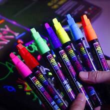 Colorful Liquid Chalk, Suitable For Blackboards, Calendars, Glass, Neon Pens, Washable Window Marking Paint, And Painting Purposes. School Supplies For Back-To-School Season, Winter Items, Thanksgiving, Christmas, Saudi National Day, Birthdays, Holidays, Gifts For Boyfriends/Girlfriends, And Adults.