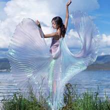 Colorful Dance Wings With Telescopic Rods, Performance Cape For Belly Dance Show,Halloween - Wing - View 8
