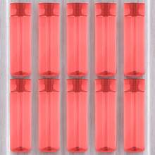 PromoClick Paquete de 10 Cilindros de Plástico con Tapa Enroscable y Cuerpo de Color - Rojo - Ver 2