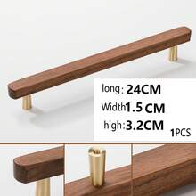 Walnut Solid Wood Cabinet Handles, Wooden Cabinet Handles, Solid Wood Drawer Pulls, Modern Solid Wood Cabinet Handles, Suitable For Kitchen, Cabinets And Drawers - Multicolor - View 14