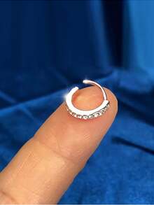 1 Stück vollständig mit Strass verzierter Nasenring für Frauen, Nasenring, Nasenseptumring, Lippenring, Knorpelohrringe, vielseitiger Körperschmuck für Frauen, geeignet für den täglichen Gebrauch, Partys, Musikfestivals, Geschenke, Strandurlaube, Feiertage (Chinesisches Neujahrsfest, Halloween, Valentinstag, Ostern, Weihnachten) und verschiedene Anlässe - Verschiedenfarbig - Übersicht 4