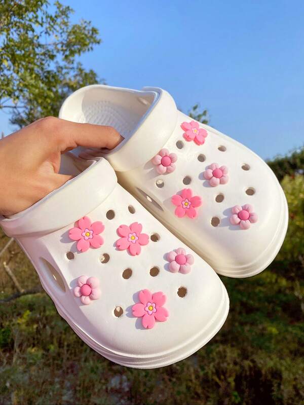 10 uroczych różowych sandałów z motywem kwiatów Sakury, dekoracja butów DIY – zabawne, uniwersalne, spersonalizowane akcesorium do butów, idealny prezent na święta, imprezy i specjalne okazje