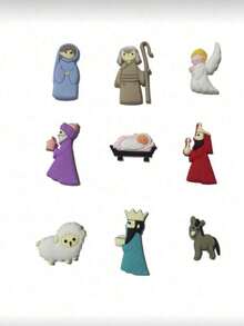 Bộ 9 nam châm dán tủ lạnh hình Vua và Thiên thần: Hình tượng làm bằng chất liệu PVC, thích hợp dán tủ lạnh, ốp điện thoại, bảng trắng văn phòng, tủ đựng đồ, trang trí nhà bếp, trang trí nhà cửa, dùng trong các dịp lễ hội. Cũng là món quà tuyệt vời cho năm mới, quà Giáng sinh cho bạn bè, quà tặng trong các bữa tiệc. - Nhiều màu - Xem 4