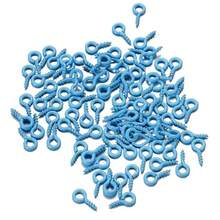 100/300/500支装多色不锈钢微型迷你眼针，用于珠宝制作DIY吊坠手工珠宝配件螺丝眼螺纹钩