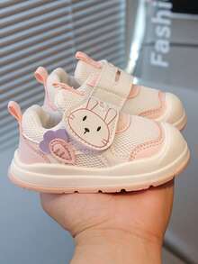 1 Paar Atmungsaktive Mesh Outdoor Sportschuhe für Kinder/Kleinkinder, rutschfeste bequeme Freizeitschuhe für Frühling/Herbst, geeignet für Zuhause, Schule, alle Jahreszeiten - Pink - Übersicht 3