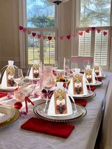 3pcs Holiday Party Gift Set: Cherry Bow Keychain, White Organza Bag, Thank You Card, Backpack Charm, Valentine's Day Gift, Gift Set, Suitable For Theme Events, Weddings, Dates, Proposals, Birthday Parties, Anniversaries. - Multicolor - View 10