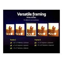 Photo Frame, Set Of 30 Art Photos Picture Display Frames Sets Gallery Wall Hanging Collage Decor Home Living Room Bedroom, Rectangle Glass Photograph Black - Black - View 5