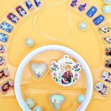 Disney 串珠美甲套装，史迪奇卡通创意串珠美甲贴纸DIY套装，冰雪奇缘派对礼品，史迪奇节日及生日礼物，冰雪奇缘亲子互动游戏道具，冰雪奇缘生日派对玩具及游戏 - 彩色 - 查看 7