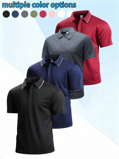 男士短袖修身纯色衬衫，纽扣门襟设计，适合日常休闲穿着和轻度户外活动，夏季适用。