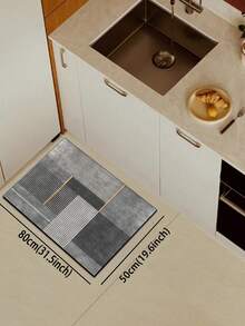 【热销!!!】1 件装软橡胶厨房地垫,3.5 毫米厚厨房地毯,灰色条纹拼接风格厨房吸水地垫,大尺寸地毯,可自行裁剪以适应厨房尺寸,表面织物材质,中间海绵层,底部橡胶层,适用于厨房地毯、厨房装饰、婚礼装饰、家居装饰、浴室地垫、玄关地垫、洗衣房地垫、走廊地毯、客厅地垫等。 - 彩色 - 查看 15