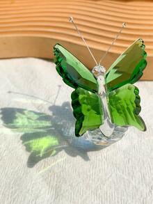 Kristall Schmetterling, kleines Tier, Heimdekoration, kleine Schreibtischornamente, Set Kombination aus weißem Kristall Schmetterling + Mond und Sonnenfänger Prisma (geeignet für Freunde, Schwestern, Töchter, Mütter (Geschenke)), auch geeignet als Geburtstagsgeschenk für Frauen - Verschiedenfarbig - Übersicht 13