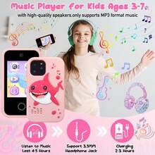 32GB Memory Card Supported Shark Shaped Smart Touch Screen Toy Phone, Perfect Halloween And Birthday Gift For 3-12 Years Old Boys And Girls - Multicolor - View 6