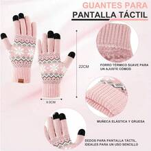 Gorra y Bufanda Set Invierno 3 en 1, Gorros para Hombre Mujer, Guantes para Pantalla Tactiles, Bufanda Hombre Mujer, para Clima Fro Actividad al Aire Libre Esquiar Ciclismo, Unisex - inicial - Ver 3