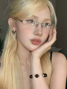 1 副经典时尚高端无框金属眼镜（不含眼镜盒）