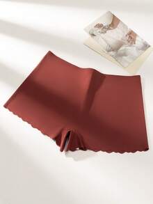 6 pièces Culottes simples à imprimé léopard ondulé mode sans couture pour femmes, sous-vêtements confortables, extensibles et respirants, doux pour la peau