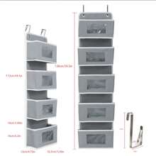 Over The Door Organizer Bathroom With Waterproof Pockets, 4 Shelf And 6 Shelf Over The Door Storage, Behind Door Storage For Bathroom, Closet, Bedroom, Pantry, Nursery - Multicolor - View 9