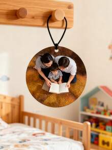 Colgante circular personalizado de acrílico con foto para niños - Adorno colgante circular personalizado con impresión de foto HD resistente a la decoloración, material de acrílico duradero perfecto para espacios de niños, decoración circular personalizada y linda para atesorar recuerdos de la infancia, diseño fácil de colgar para la pared de la guardería/dormitorio, regalo ideal de cumpleaños/baby shower para padres y abuelos para honrar los hitos del crecimiento de los niños! - Multicolor - Ver 8