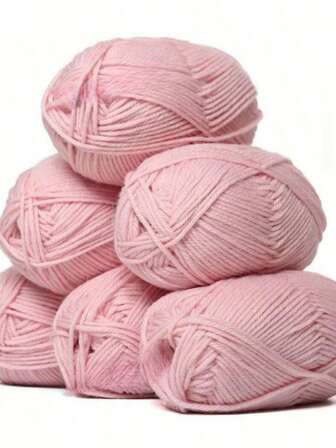 3 piezas/150g Hilo de leche, para tejer y hacer ganchillo DIY de mantas, suéteres, bufandas, muñecas, hilo suave de ganchillo, hilo de mecha de 5 cabos, aproximadamente 3740 pulgadas/rollo, 1.76 onzas/rollo, adecuado para todas las estaciones