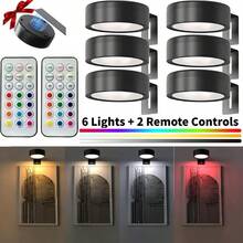1/3pcs Gold Battery Powered Painting Light, Magnetic LED Drawing Light With Remote Control Dimmable And Timer, 3 Lighting Modes, Art Display Lamp For Frames, Living Room, Kitchen, Hallway, Wedding And Stairs Decor | Modern Metal Finish | Dimmable, Indoor Lighting For Bedroom, Living Room, Home Decor, 150mAh - Multicolor - View 22